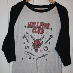 Large Netflix Hellfire Club Longsleeve Tee - StrangerThings